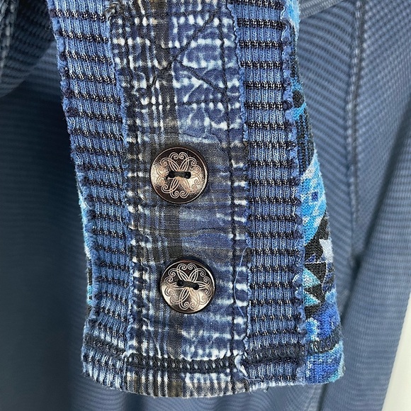 Soft Surroundings Tao Thermal Long Sleeve Top Size Small Waffle Knit Boat Neck - Picture 6 of 9